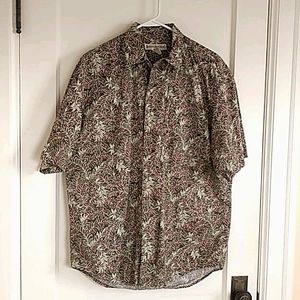 Lush botanical print summer shirt